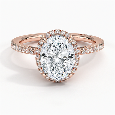 18K Rose Gold Simply Tacori Cathedral Drape Diamond Ring