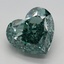 4.17 Ct. Fancy Vivid Green Heart Lab Grown Diamond