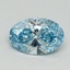 0.70 Ct. Fancy Vivid Blue Oval Lab Grown Diamond