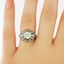 The Sarabelle Ring, smalltop view on a hand