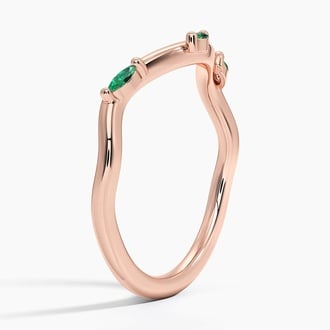 Willow Contour Lab Emerald Ring