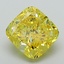2.64 Ct. Fancy Vivid Yellow Cushion Lab Grown Diamond