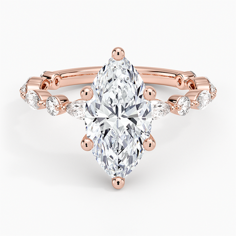 14K Rose Gold Versailles Three-Quarter Coverage Diamond Ring (1/2 ct. tw.)