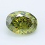 1.27 Ct. Fancy Vivid Green Oval Lab Grown Diamond