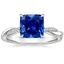 18K White Gold Petite Twisted Vine Hidden Halo Pavé Diamond Ring, smalltop view