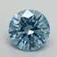 2.54 Ct. Fancy Vivid Blue Round Lab Grown Diamond