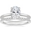 Platinum Audrey Perfect Fit Solitaire Ring with Luxe Ballad Diamond Ring (1/4 ct. tw.)