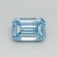 0.48 Ct. Fancy Vivid Blue Emerald Lab Grown Diamond