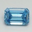 1.51 Ct. Fancy Vivid Blue Emerald Lab Grown Diamond