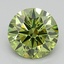 1.02 Ct. Fancy Vivid Green Round Lab Grown Diamond