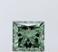 1.06 Ct. Fancy Vivid Green Princess Lab Grown Diamond