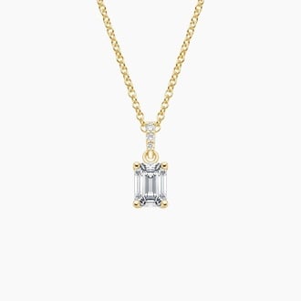 Pavé Diamond Bail Pendant in 18K Yellow Gold