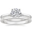 Platinum Leighton Diamond Ring with Petite Comfort Fit Wedding Ring