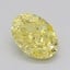 0.59 Ct. Fancy Yellow Oval Diamond