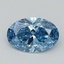 1.58 Ct. Fancy Vivid  Blue Oval Lab Grown Diamond