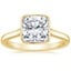 18K Yellow Gold Luna 2mm Bezel Ring, smalltop view