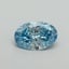 0.32 Ct. Fancy Vivid Blue Oval Lab Grown Diamond