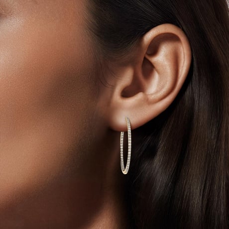 Perfect Hoop Diamond Earrings