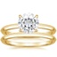 18KY Moissanite Hazel Bridal Set, smalltop view