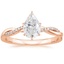 14K Rose Gold Petite Twisted Vine Diamond Ring (1/8 ct. tw.), smalltop view