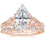 14K Rose Gold Begonia Vine Diamond Ring (1/2 ct. tw.) with Luxe Winding Willow Diamond Ring (1/4 ct. tw.)