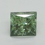 0.91 Ct. Fancy Vivid Pacific Green Princess Lab Grown Diamond