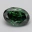 1.41 Ct. Fancy Vivid  Green Oval Lab Grown Diamond