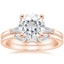 14KR Moissanite Tapered Baguette Diamond Bridal Set, smalltop view