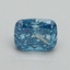 1.10 Ct. Fancy Vivid Malibu Blue Cushion Lab Grown Diamond