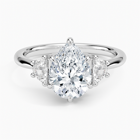 Half Moon Three Stone Diamond Ring (1/4 ct. tw.)