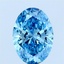 1.02 Ct. Fancy Vivid Blue Oval Lab Grown Diamond