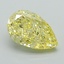 1.02 Ct. Fancy Intense Yellow Pear Lab Grown Diamond