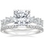 18K White Gold Marianne Diamond Ring with Luxe Sia Diamond Open Ring (1/5 ct. tw.)