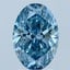 2.53 Ct. Fancy Vivid Blue Oval Lab Grown Diamond