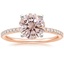 14K Rose Gold Ballad Half Coverage Diamond Ring (1/8 ct. tw.), smalltop view