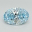 3.03 Ct. Fancy Vivid Blue Oval Lab Grown Diamond