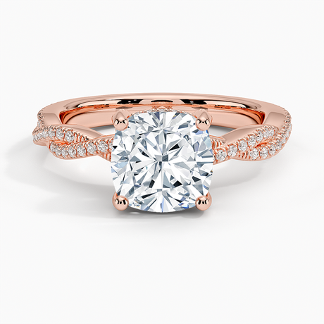 14K Rose Gold Adorned Luxe Petite Twisted Vine Diamond Ring