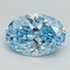 2.23 Ct. Fancy Vivid Blue Oval Lab Grown Diamond