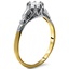 The Christelle Ring, smallzoomed in top view on a hand