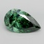 10.08 Ct. Fancy Vivid  Green Pear Lab Grown Diamond