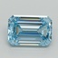 1.61 Ct. Fancy Vivid Blue Emerald Lab Grown Diamond
