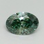 2.55 Ct. Fancy Vivid Green Oval Lab Grown Diamond