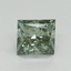 1.32 Ct. Fancy Vivid Green Princess Lab Grown Diamond