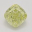 0.93 Ct. Fancy Yellow Cushion Diamond
