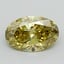 4.08 Ct. Fancy Vivid Yellowish Green Oval Lab Grown Diamond