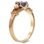 The Claudine Ring, smalltop view on a hand
