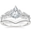 18K White Gold Luxe Secret Garden Diamond Ring (3/4 ct. tw.) with Chevron Ring