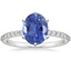 Platinum Six Prong Petite Shared Prong Diamond Ring (1/5 ct. tw.), smalltop view