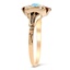The Elizabeth Ring, smalltop view on a hand