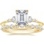 18K Yellow Gold Cascade Diamond Ring with Marseille Diamond Ring (1/3 ct. tw.)